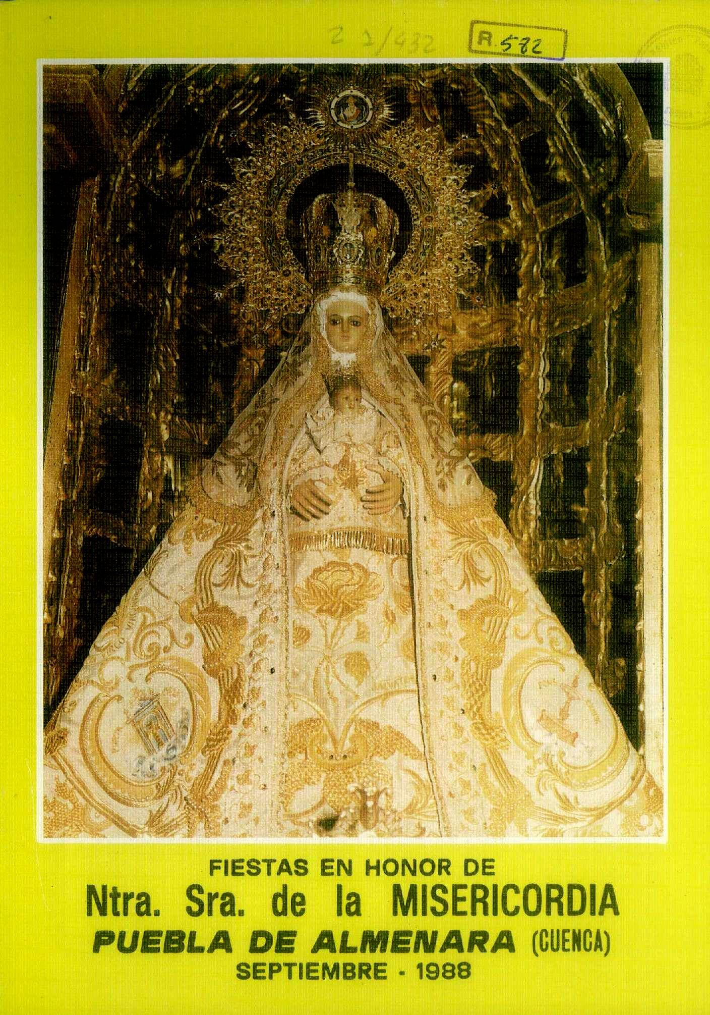 Fiestas patronales en honor de Nuestra Señora Misericordia 1988 Puebla de Almenara